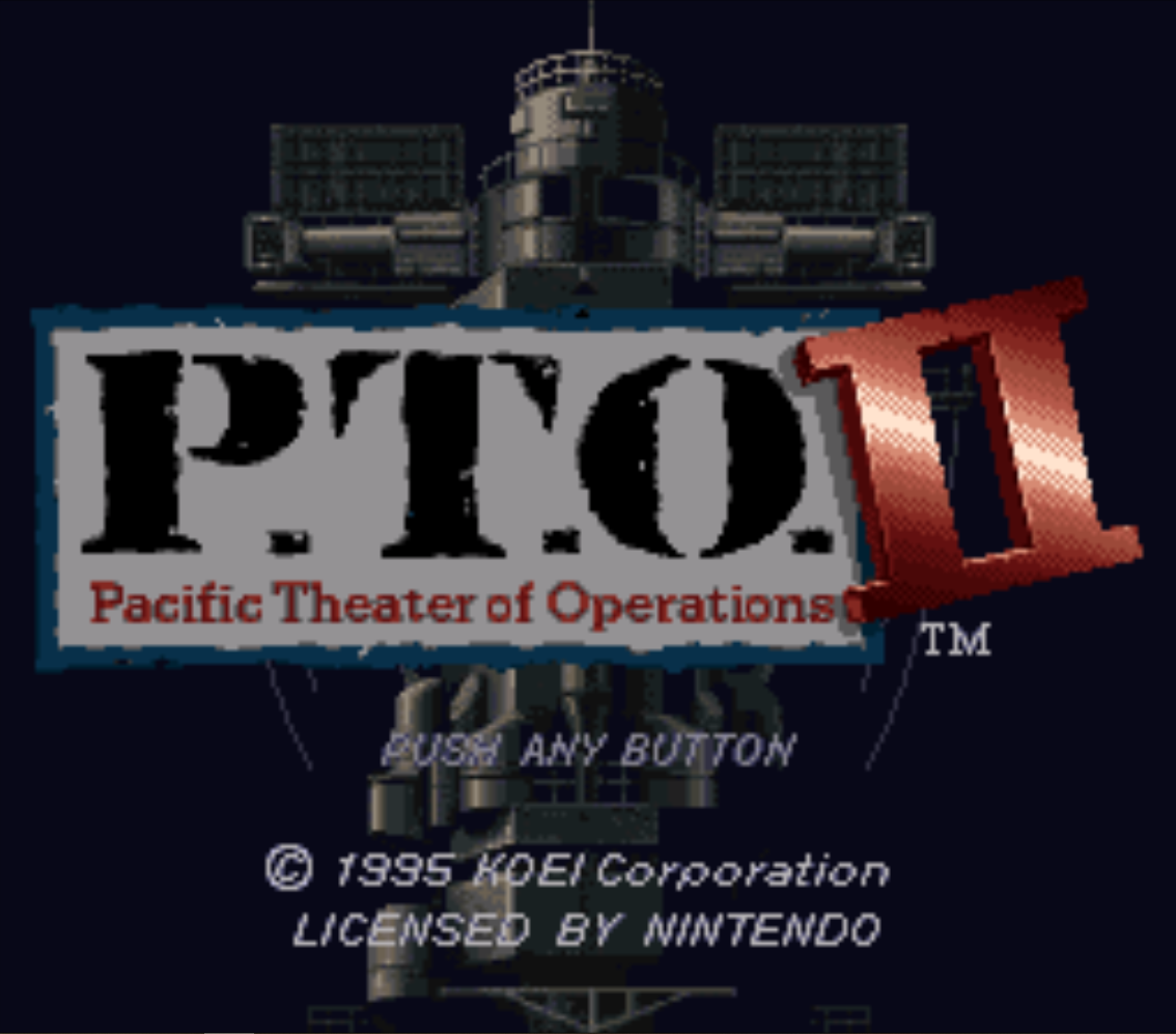 PTO II Pacific Theater of Operations Title Screen